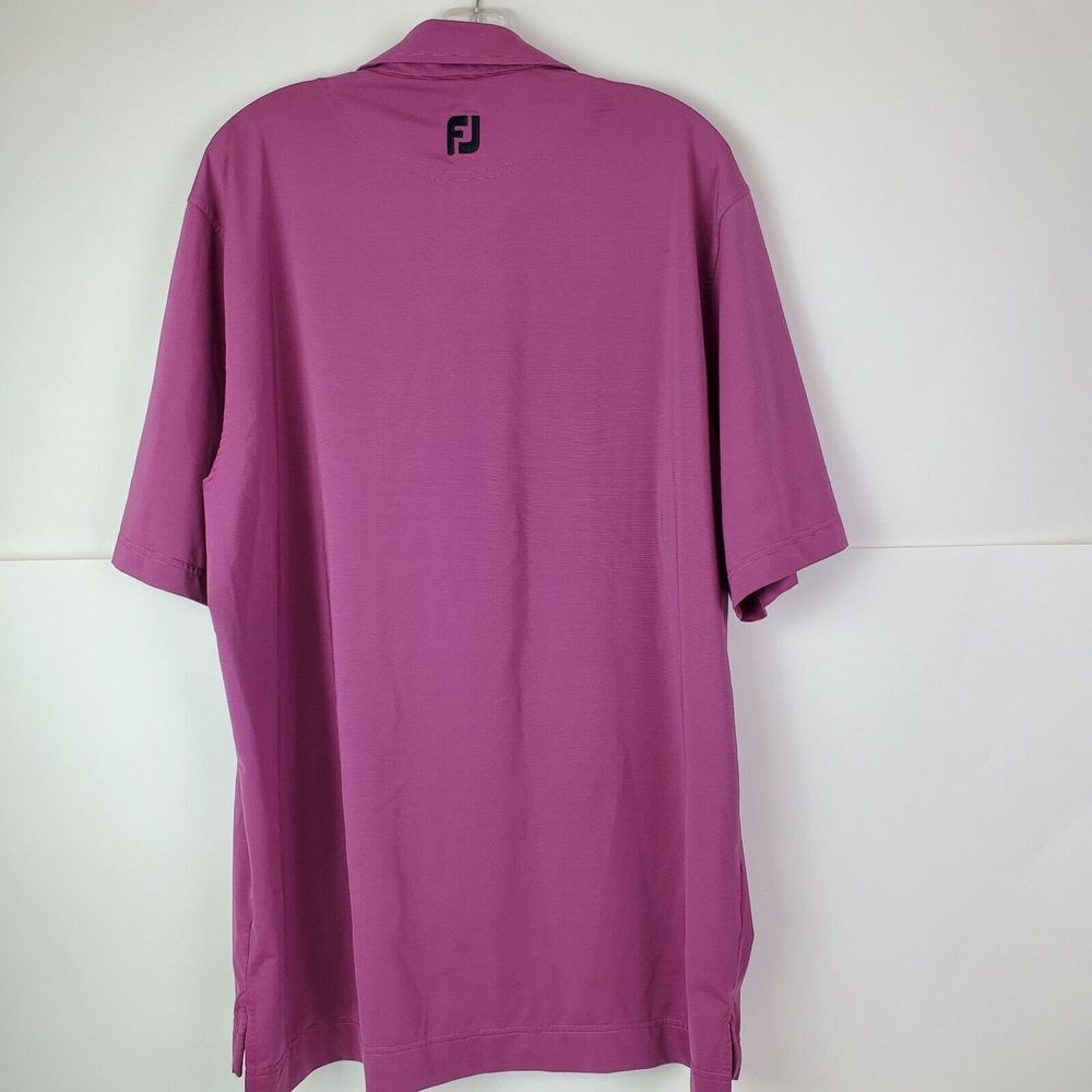 FootJoy Men's Polo Shirt Size L Purple Striped Golf Performance‎ - Picture 5 of 7